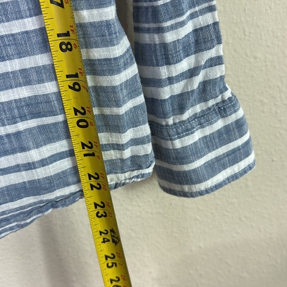 J. Crew the Perfect Shirt Blue White Striped Button Down Shirt 100% Cotton Sz XS - Picture 7 of 12